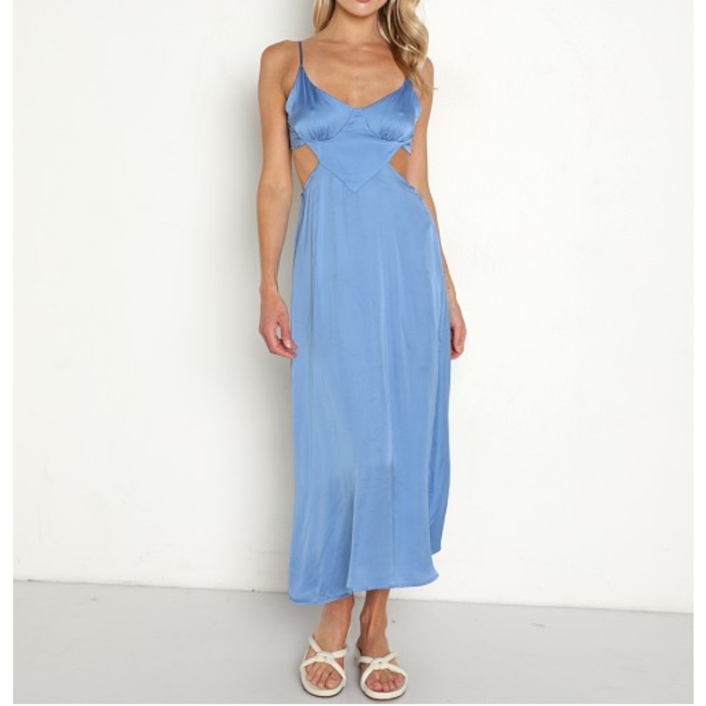 Line & Dot Natasha Summer Blue Midi Dress